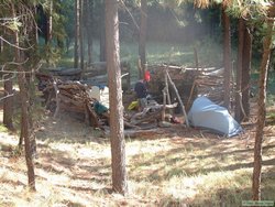 Aerial view of our camp.