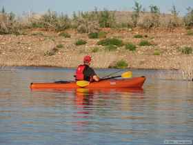 Jeff fishing in a cove near Schoolhouse Point.