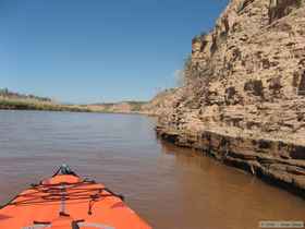 Checking out the cliffs near where the Salt River enters Lake Roosevelt.