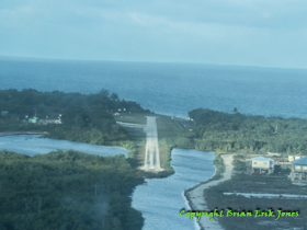 Coming in for a landing at Placencia before continuing on to Punta Gorda.