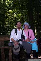 Shannon and I at the bottom of the 50 meter tower.