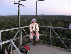 Shannon on the 50 meter tower.