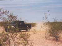 Kyle kicking up a little dust.