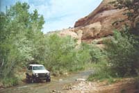 The first of several stream crossings.