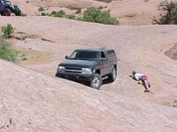 Wolfie watches Mr. Clean's clearance as he approaches Kenny's Climb.